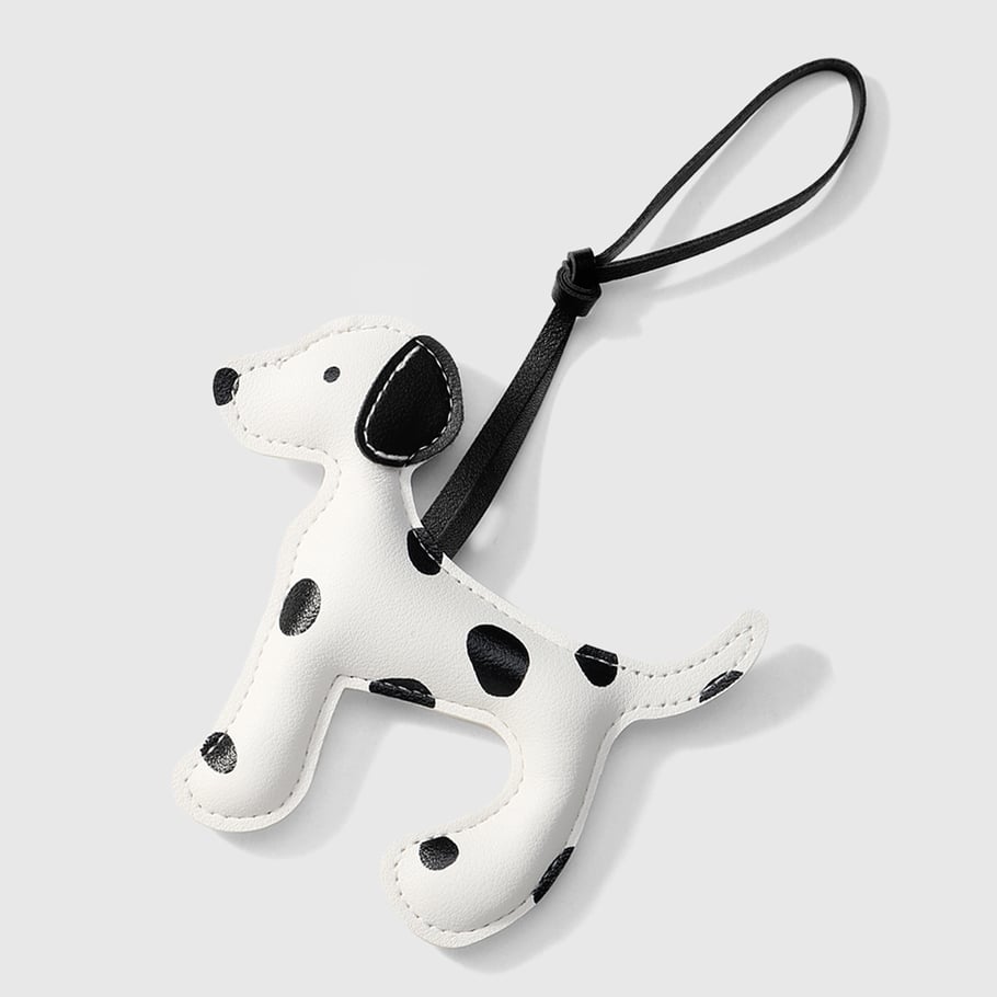 1 pezzo di ciondolo per borsa da donna in pelle di cane maculato vivace Immagine9