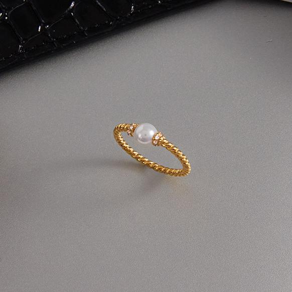 1 Piece Simple Circle Stainless Steel Gold Color Minimalist Rings