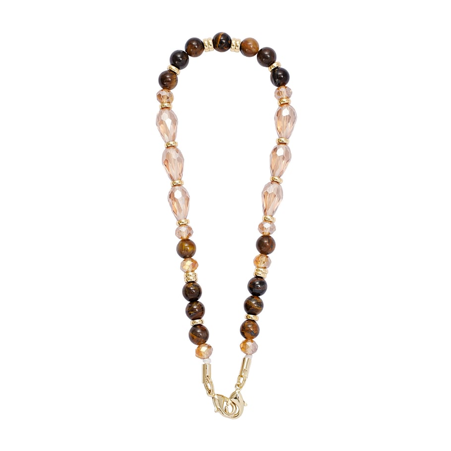 1 Piece Classic Beads Natural Stones Acrylic Phone Chain 