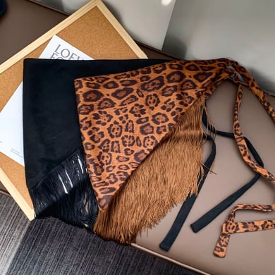 1 Piece Leopard Print Tassel Polyester Women's Bandana h5 Picture2