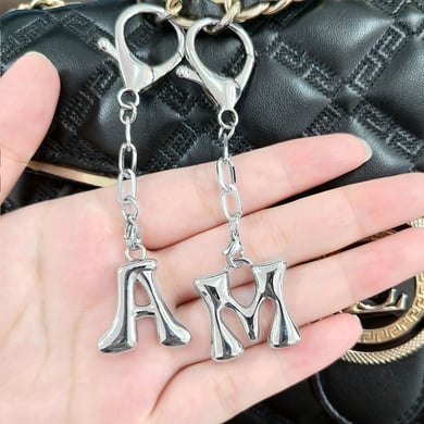 1 Piece Bubble Letter Copper Keychain h5 Picture5