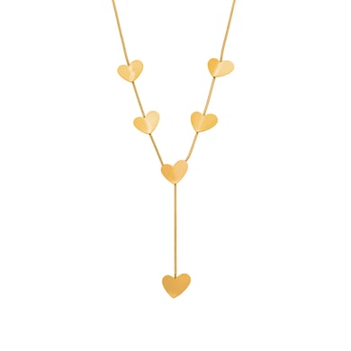 Collier pendentif minimaliste en acier inoxydable couleur or pour femme, 1 pièce, motif cœur h5 