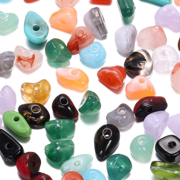 1 Bag of Classic Irregular Shape Acrylic Jewelry Beads 2