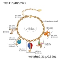 TXE415-Bracelet DIY en or 16+5cm Image3