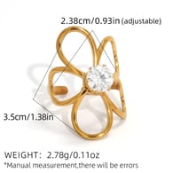 Couleur or/Taille unique/Ring style 15 Image4