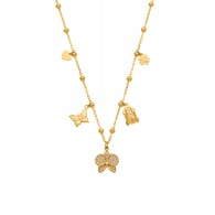 P1712-Collier pendentif DIY en or 40+5 cm 