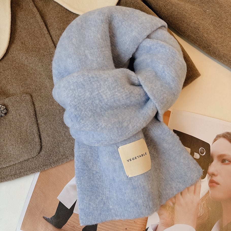 1 Piece Simple Solid Color Rayon Winter Scarf