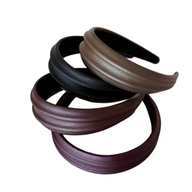 1 pieza de bandas para el cabello de PU retro de la serie clásica para mujer h5 Imagen4