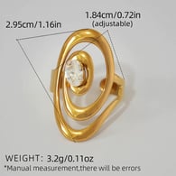 Couleur or/Taille unique/Ring style 14 Image5