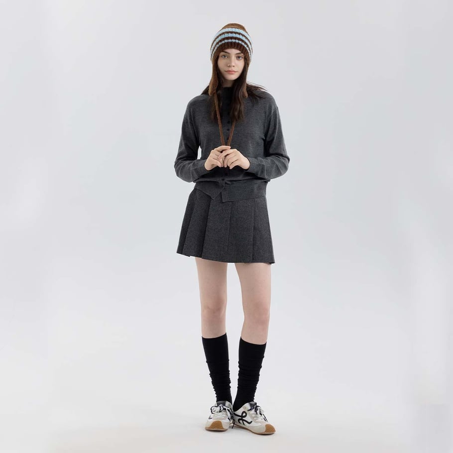 1 Stück Retro-Streifen-Strickmütze aus Nylon h5Bild4