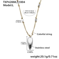 TXP428-Grand collier en acier 52+5cm Image5