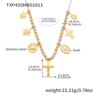 TXP435-collier assorti 41+5cm 