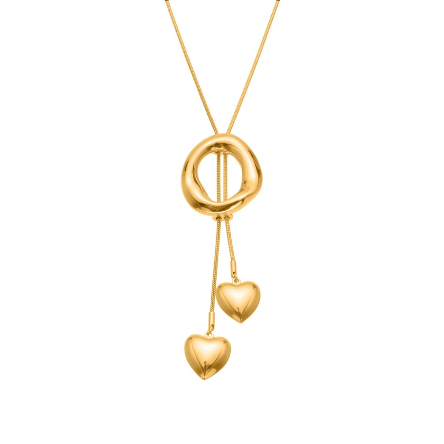 Collier pendentif minimaliste en acier inoxydable doré pour femme, 1 pièce