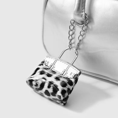 1 pieza de adornos para bolso de mujer de cuero con estampado de leopardo h5 Imagen8