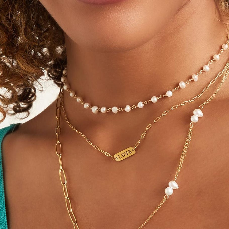 Stainless steel necklace Love Picture4
