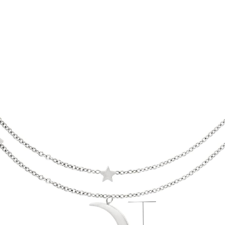 Double necklace moon and stars Picture7