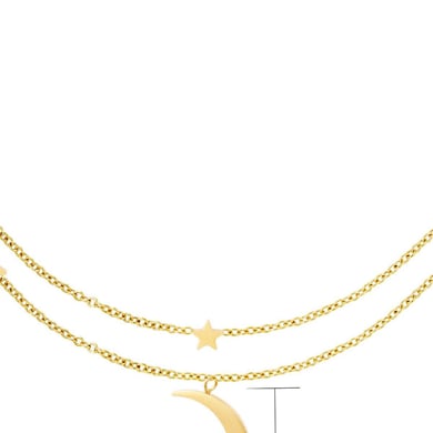 Double necklace moon and stars h5 Picture4