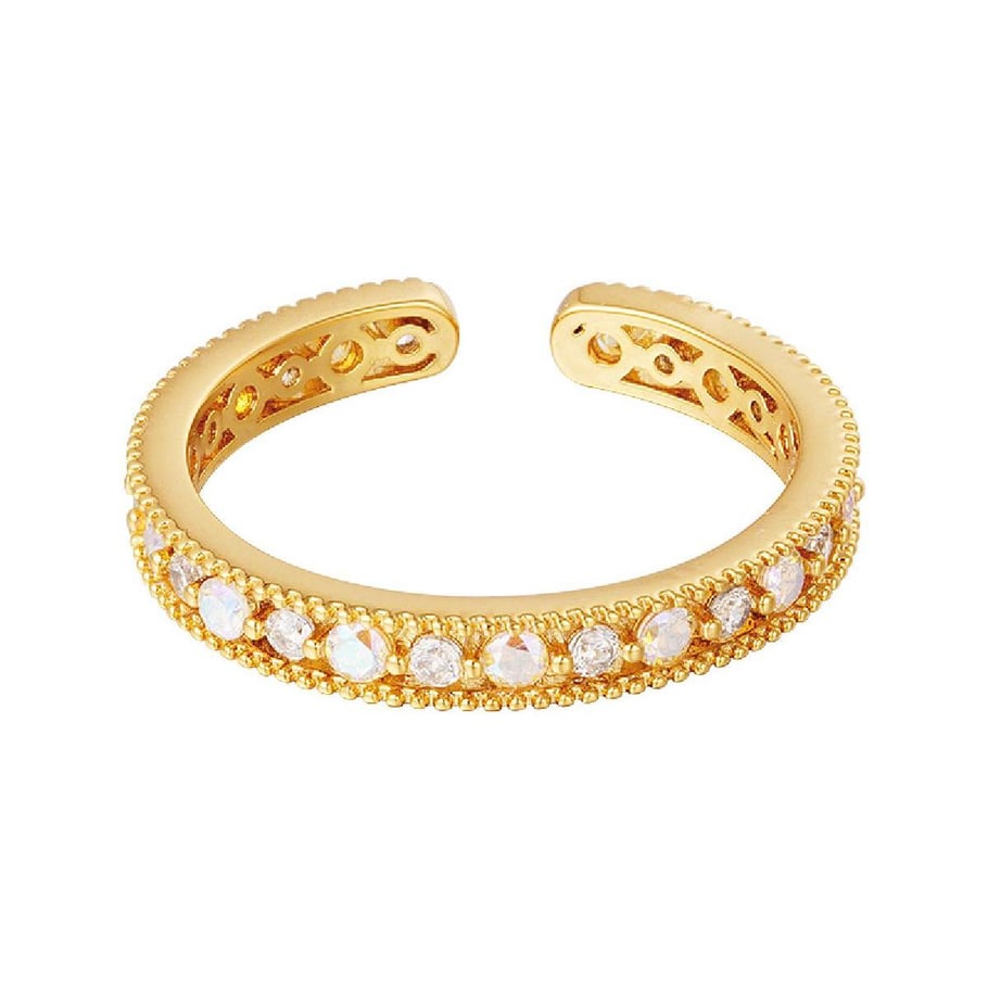 Vergoldeter Ring mit Zirkonsteinen Bild5
