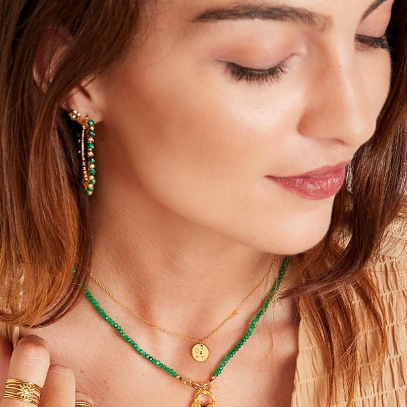 Beaded necklace lock