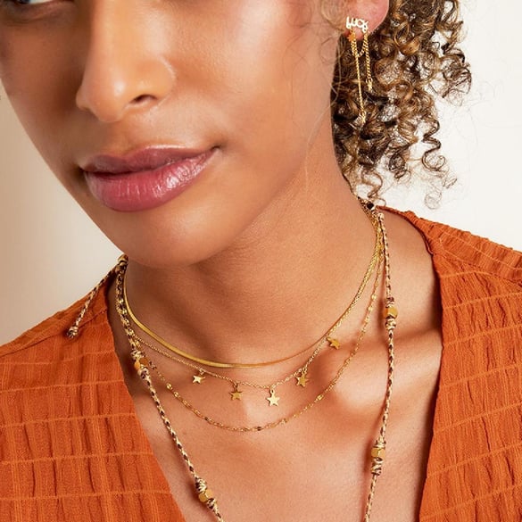 Stainless steel bead necklace