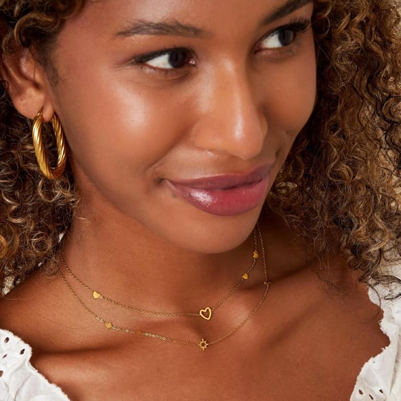 Stainless steel necklace heart