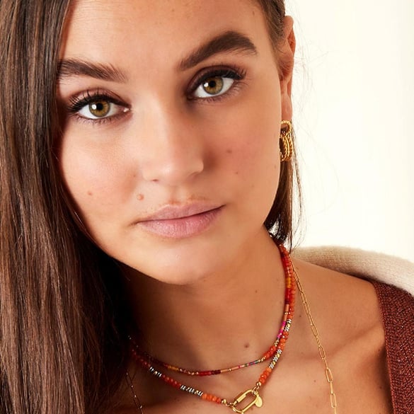 Collana Perline chiusura ovale