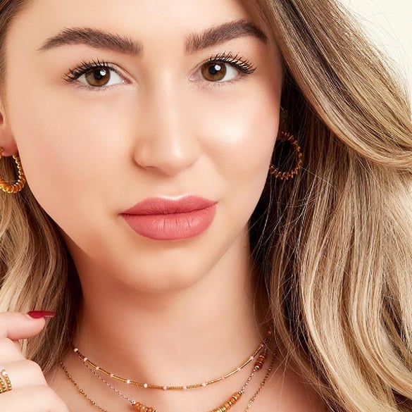 Ketting van roestvrij staal met stenen bedel