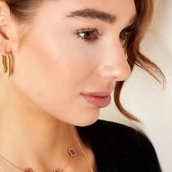 Ketting met drie kleurrijke klavertjes