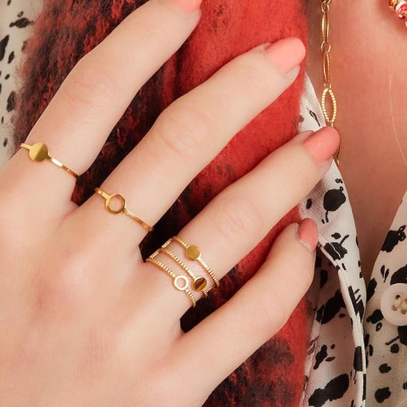 Verstellbarer Ring mit offenem Kreis