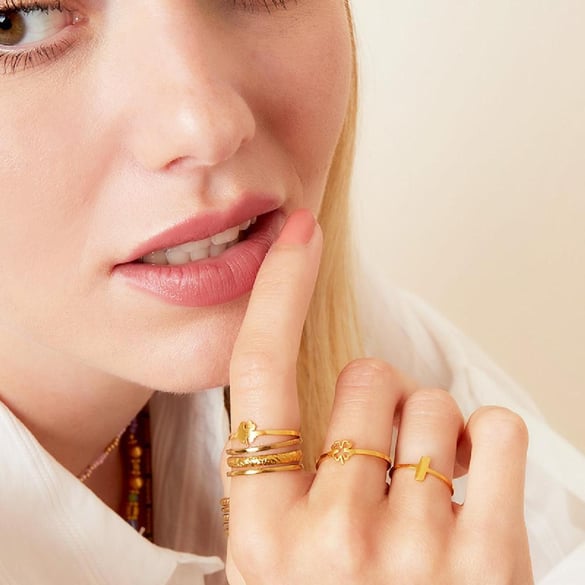 Verstellbarer Ring Kleeblatt