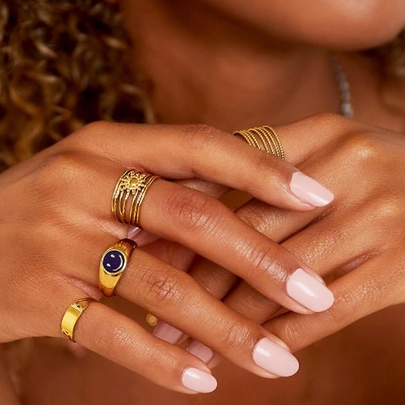 Stainless Steel Smiley Rings Colorful