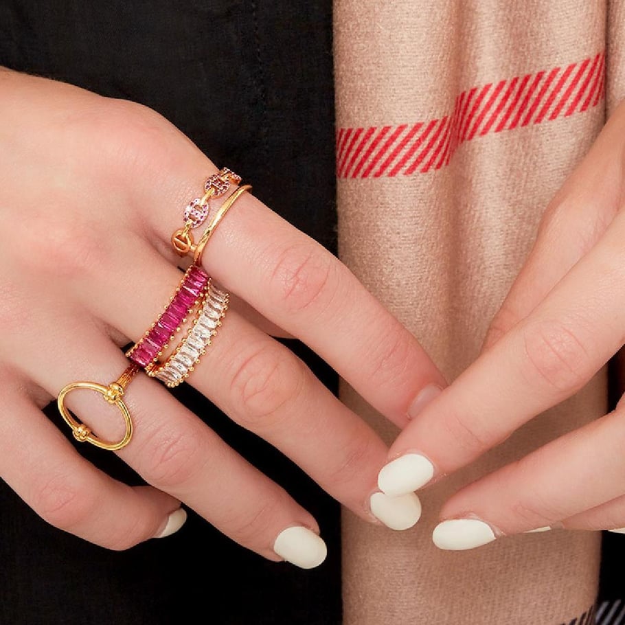 Adjustable colorful gems ring  Picture4
