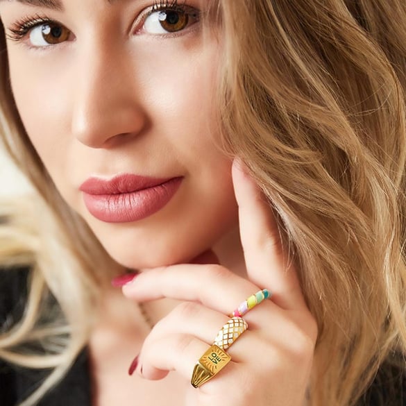 Anello in acciaio inossidabile espressione d&#39;amore