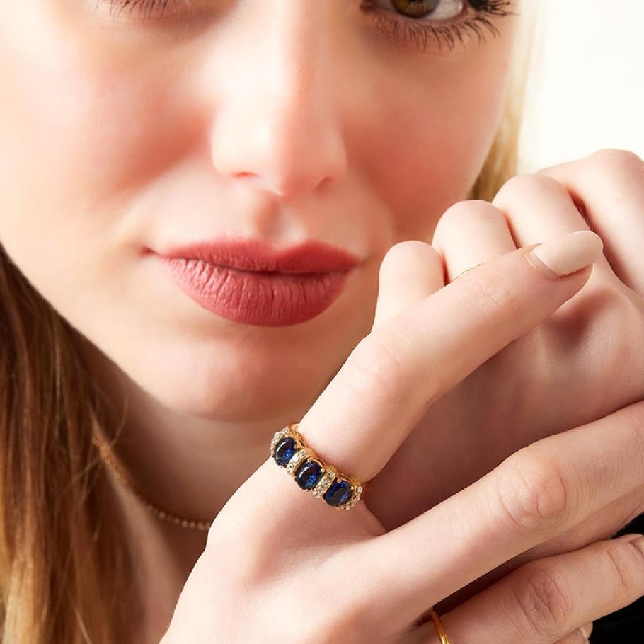 Ring met drie zirkoonstenen Afbeelding3