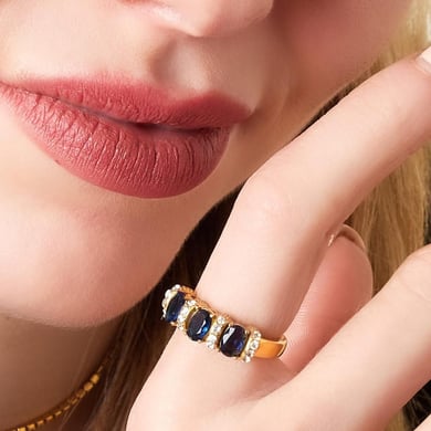 Ring met drie zirkoonstenen h5 Afbeelding4