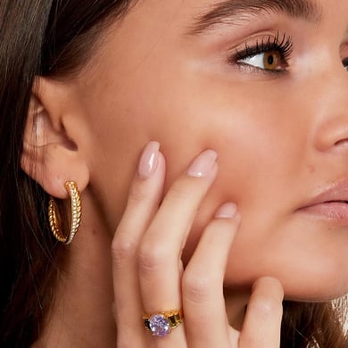 Statement ring with round zircon stone h5 Picture4