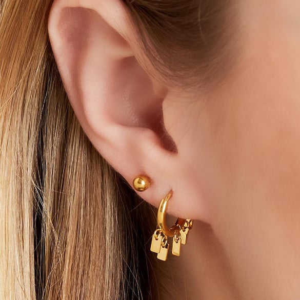 Earrings Floating Rectangles