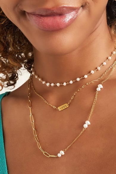 stainless steel necklace love  h5 Picture3