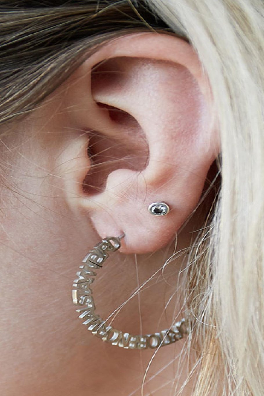 Oorbellen Stay Weird Zilver Stainless Steel Afbeelding2