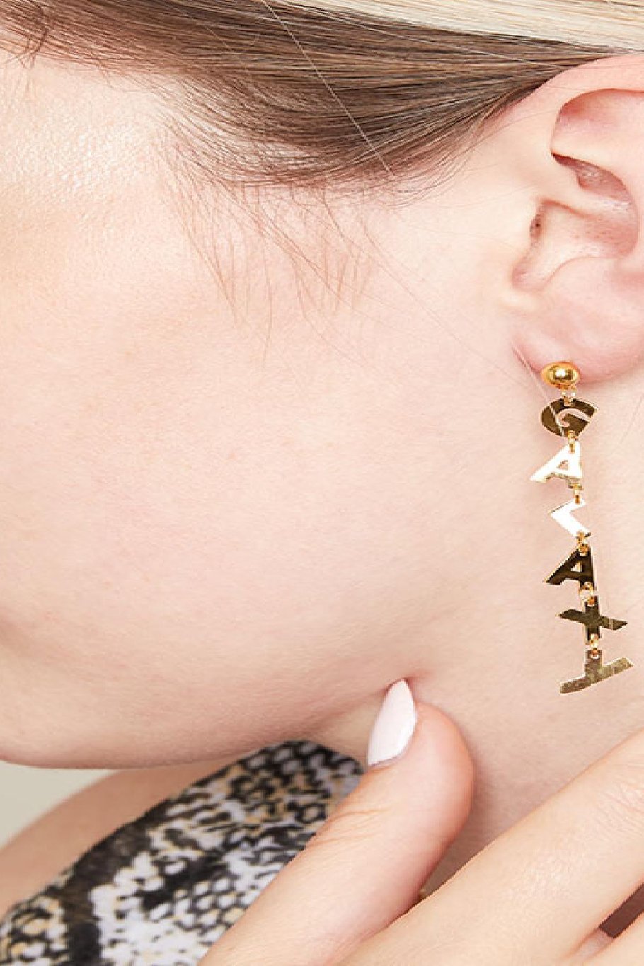 Earrings Galaxy Star Silver Color Stainless Steel h5Picture2