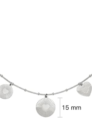 Necklace Locked in Love Silver Color Stainless Steel h5 Picture4