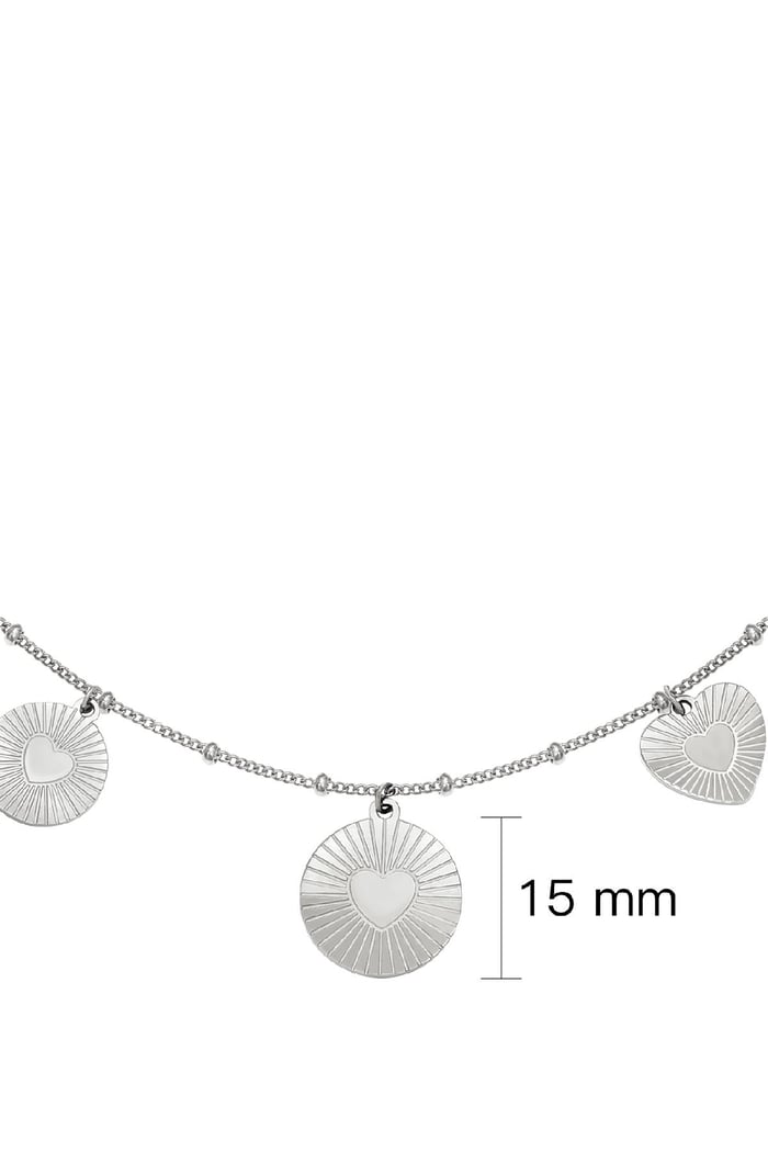 Necklace Locked in Love Silver Color Stainless Steel Picture4