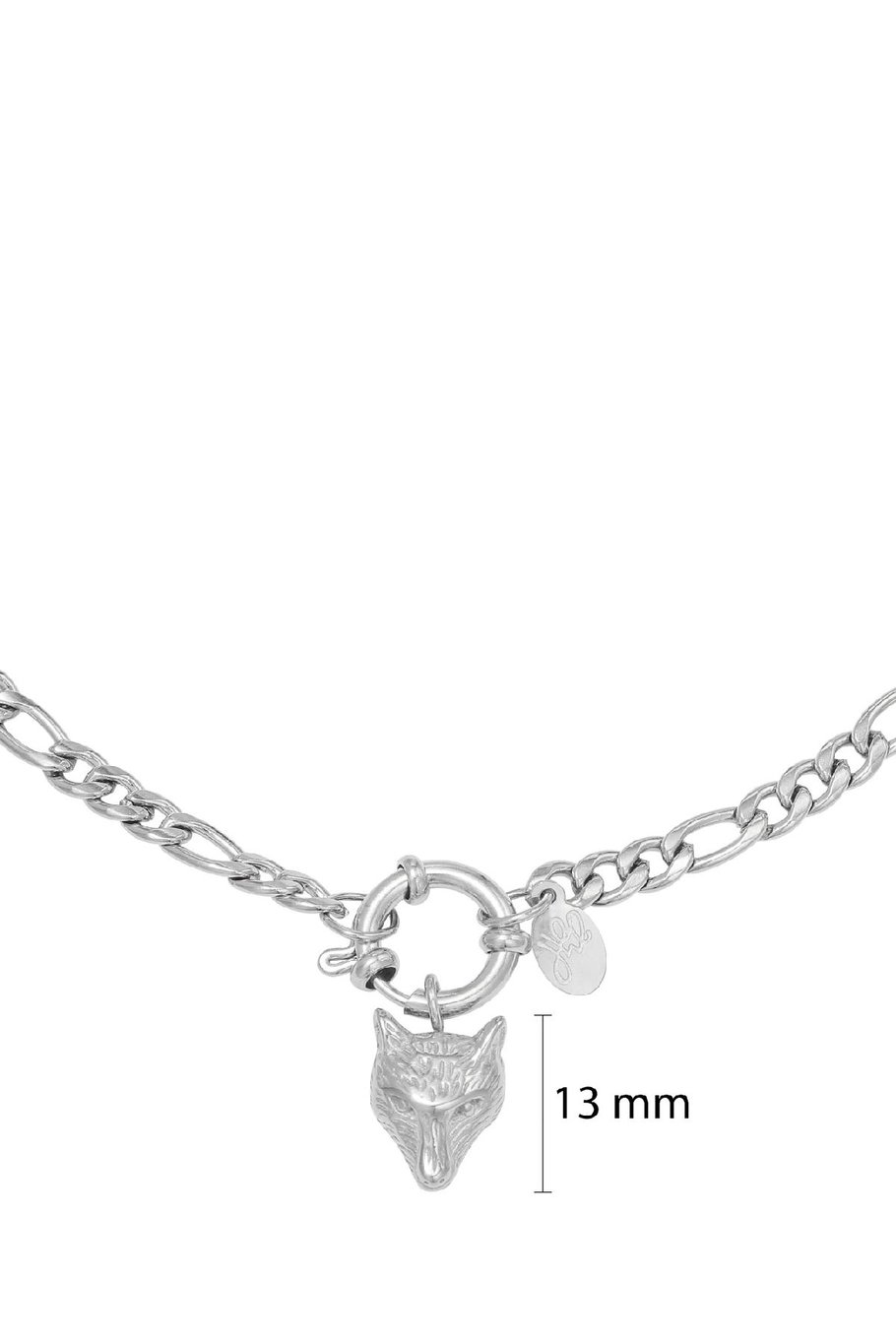 Collier Wolf Argenté Acier inoxydable Image2