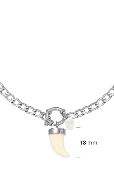 Necklace Ivory Horn Silver Color Stainless Steel h5 Picture2