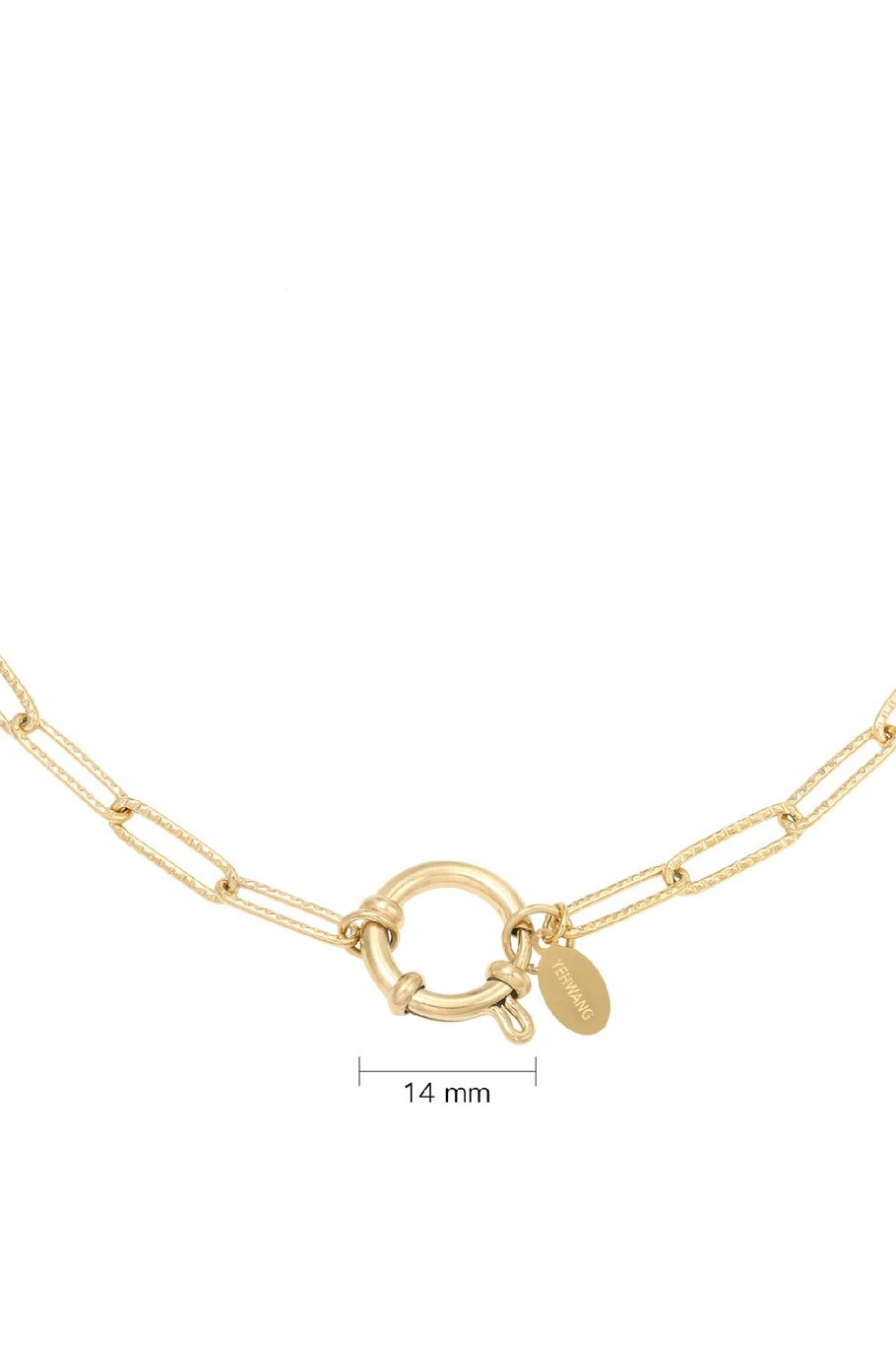 Collier Chain Beau Couleur or Acier inoxydable h5Image2