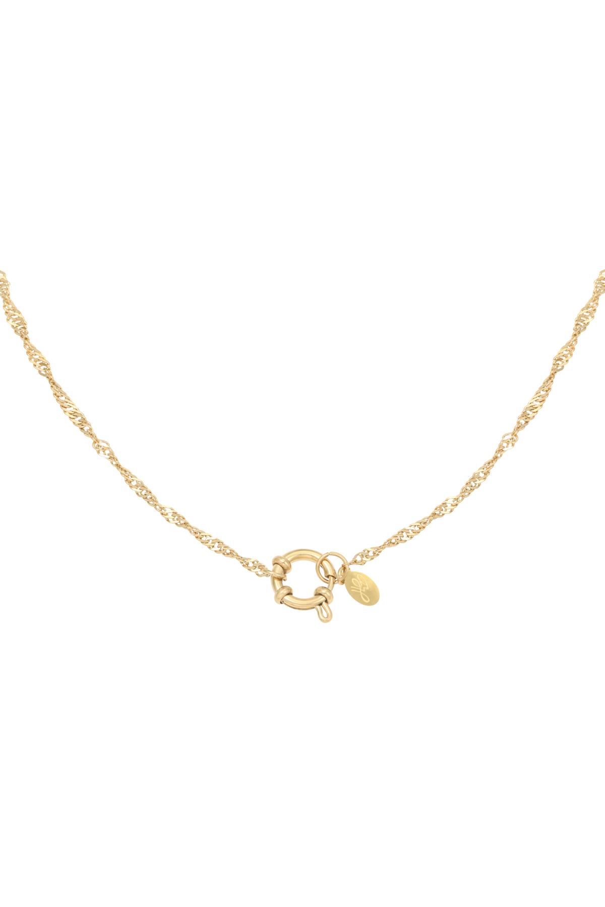 Necklace Chain Dee Gold Color Stainless Steel