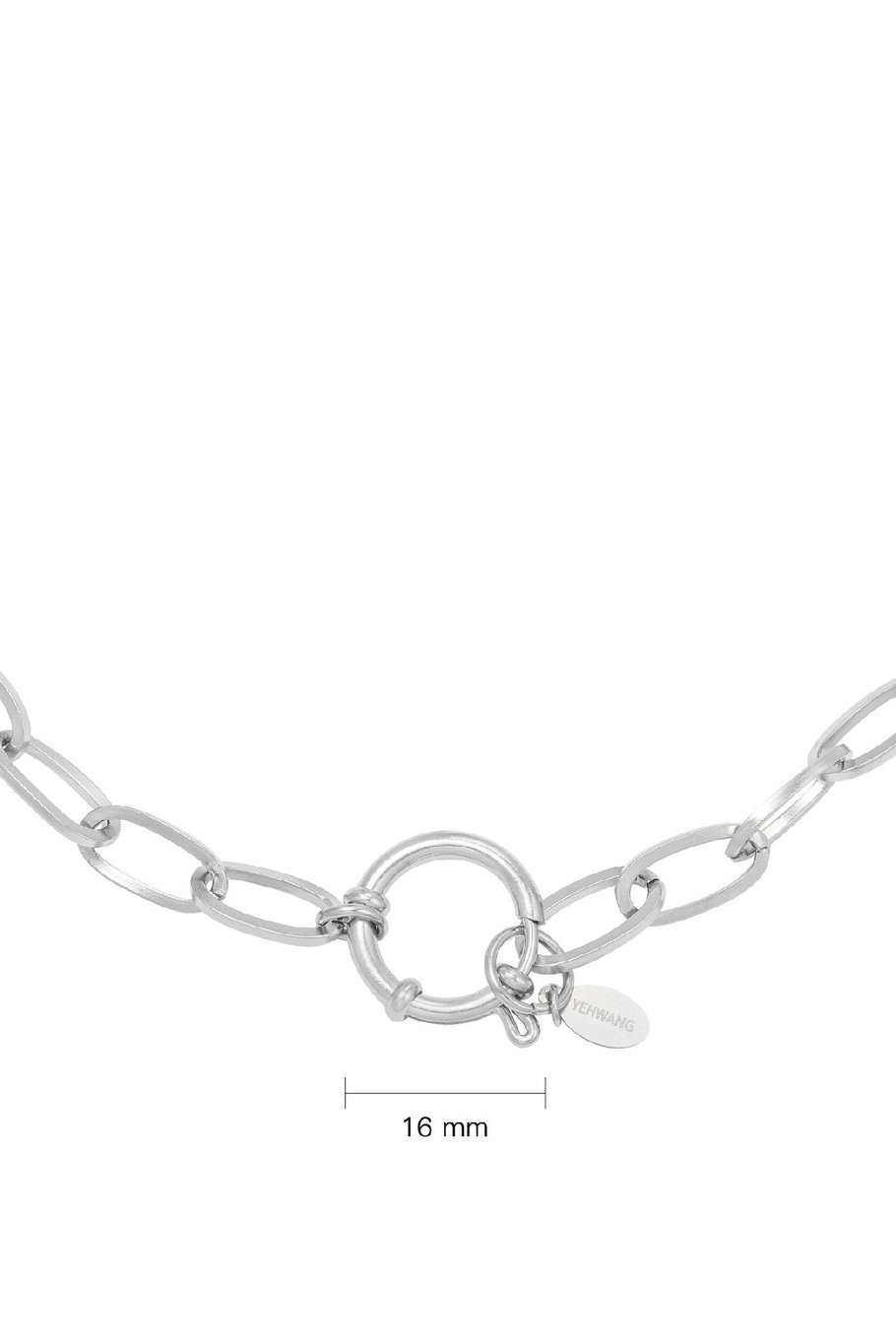 Collana Catena Eva Silver Color Stainless Steel Immagine2