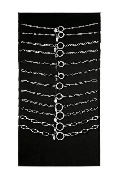 Display Set Chains &amp; Charms Plata Acero inoxidable h5 Imagen3