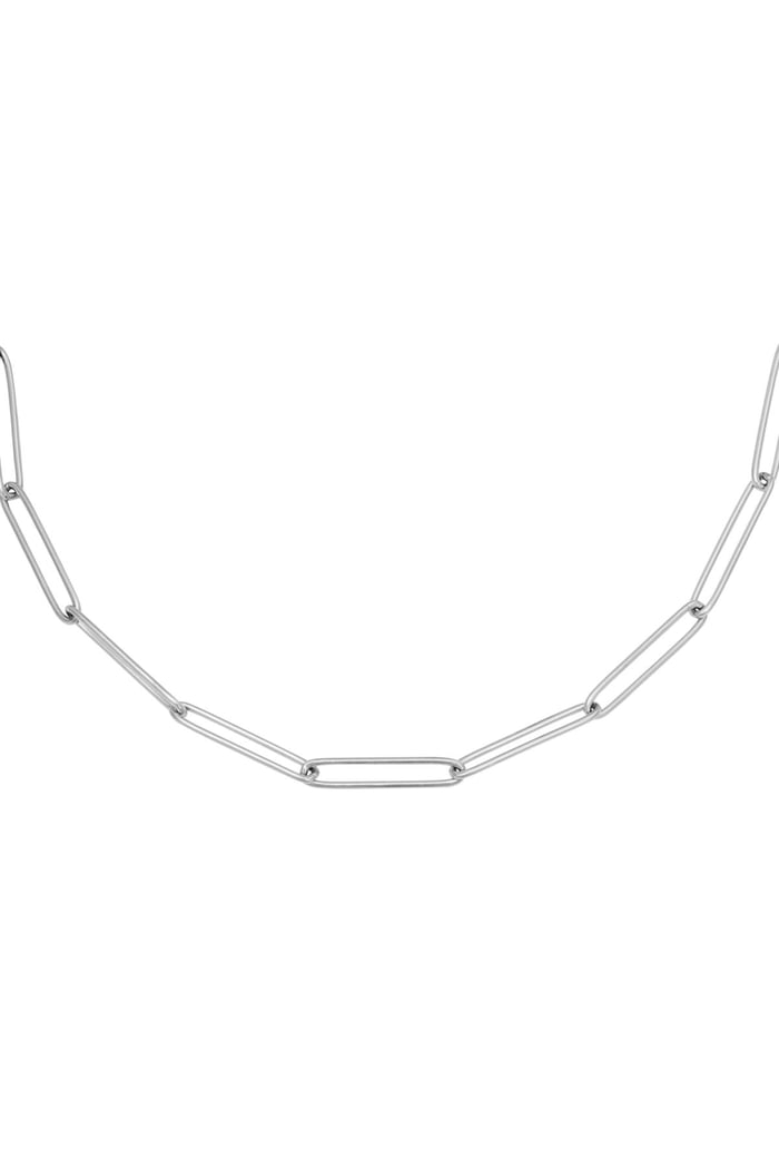 Necklace Plain Chain Silver Color Stainless Steel 