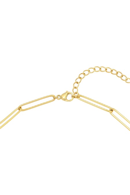 Necklace Plain Chain Gold Color Stainless Steel